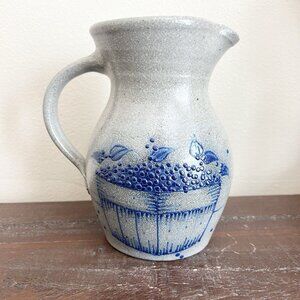 Salmon Falls Estate Vintage Stoneware Pitcher Salt Glazed